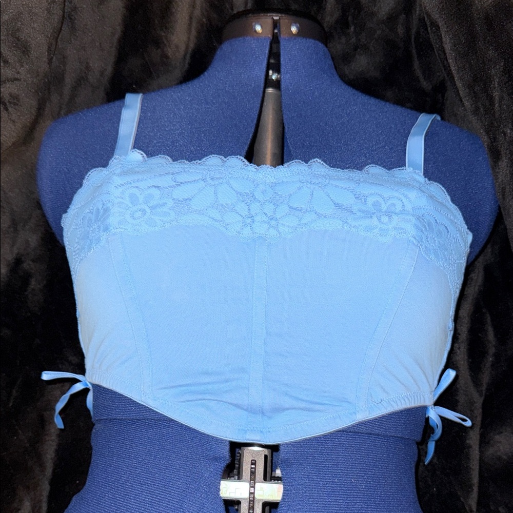 Colsie Light Blue Lace Bandeau